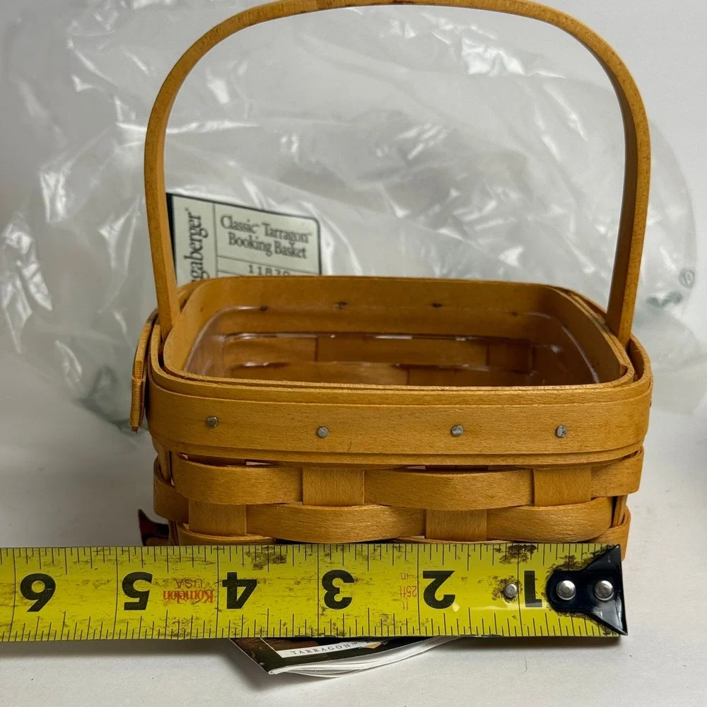 Longaberger Classic Tarragon Booking Basket 11830‎ with Plastic Protector Liner